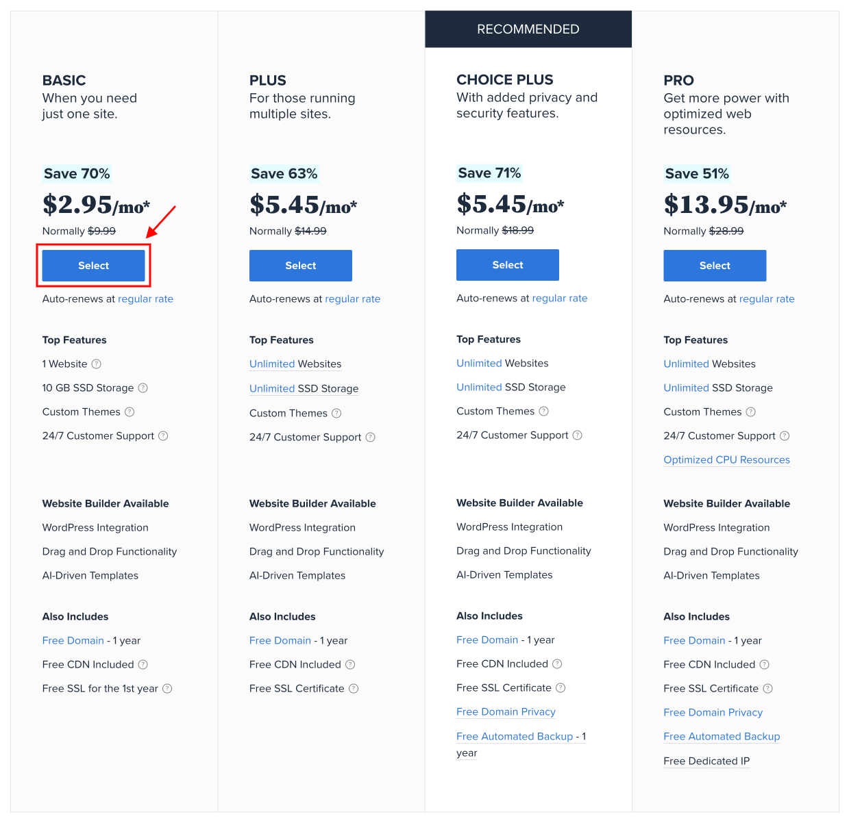 Bluehost Pricing 2022