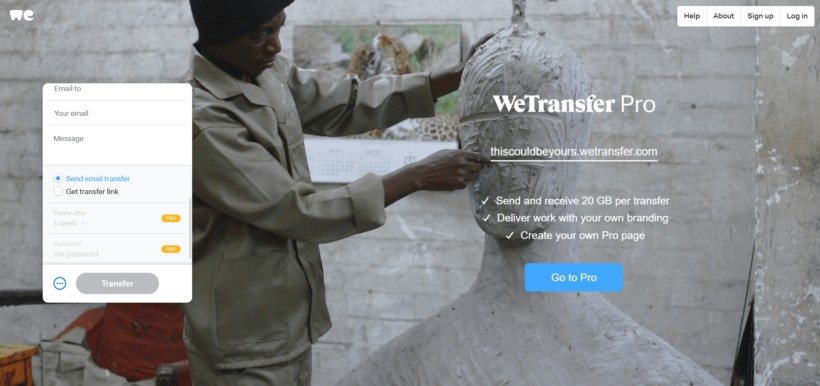 WeTransfer Email or Link