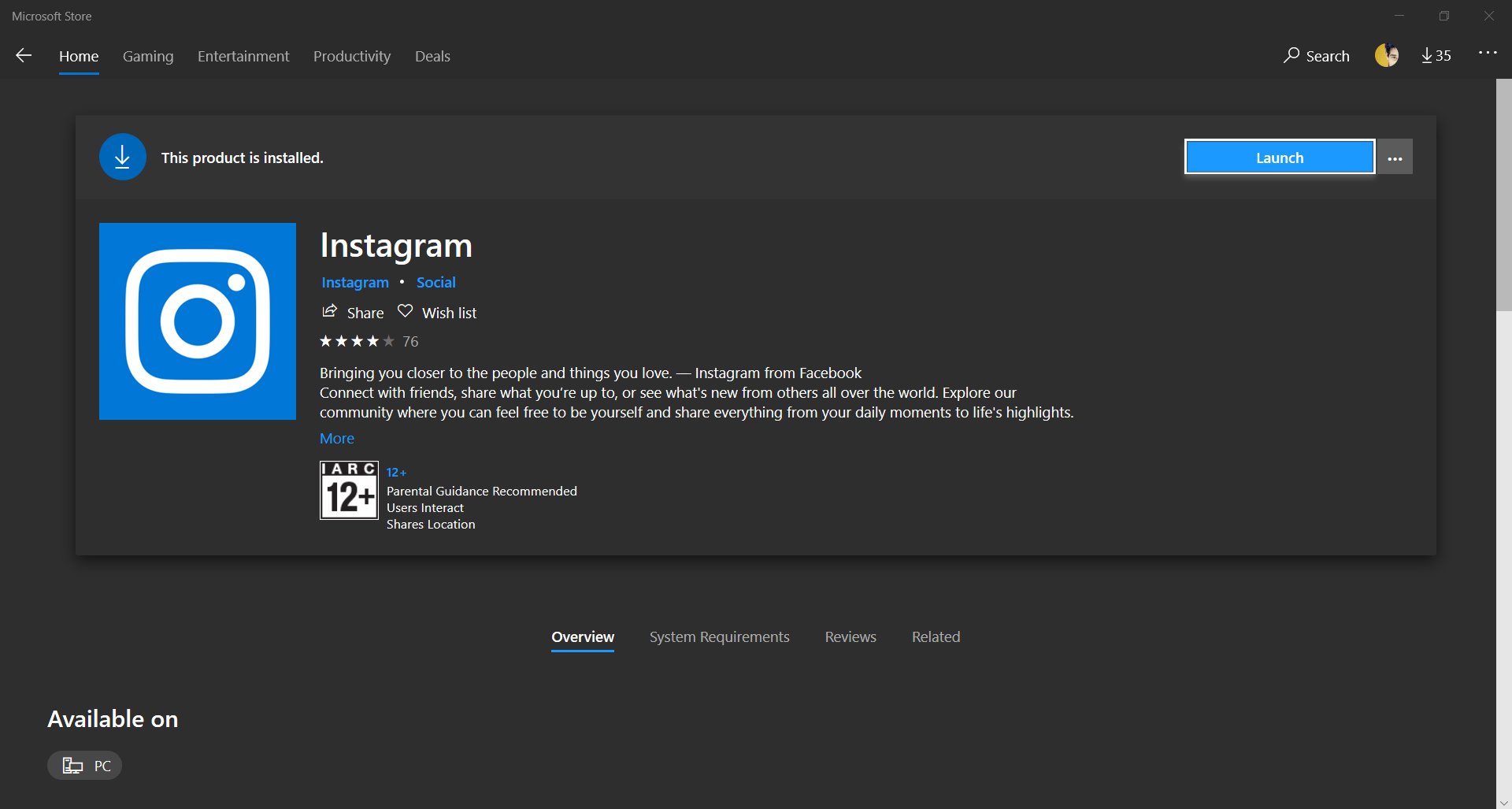 Windows 10 Instagram App to Check Instagram Direct Messages on Desktop