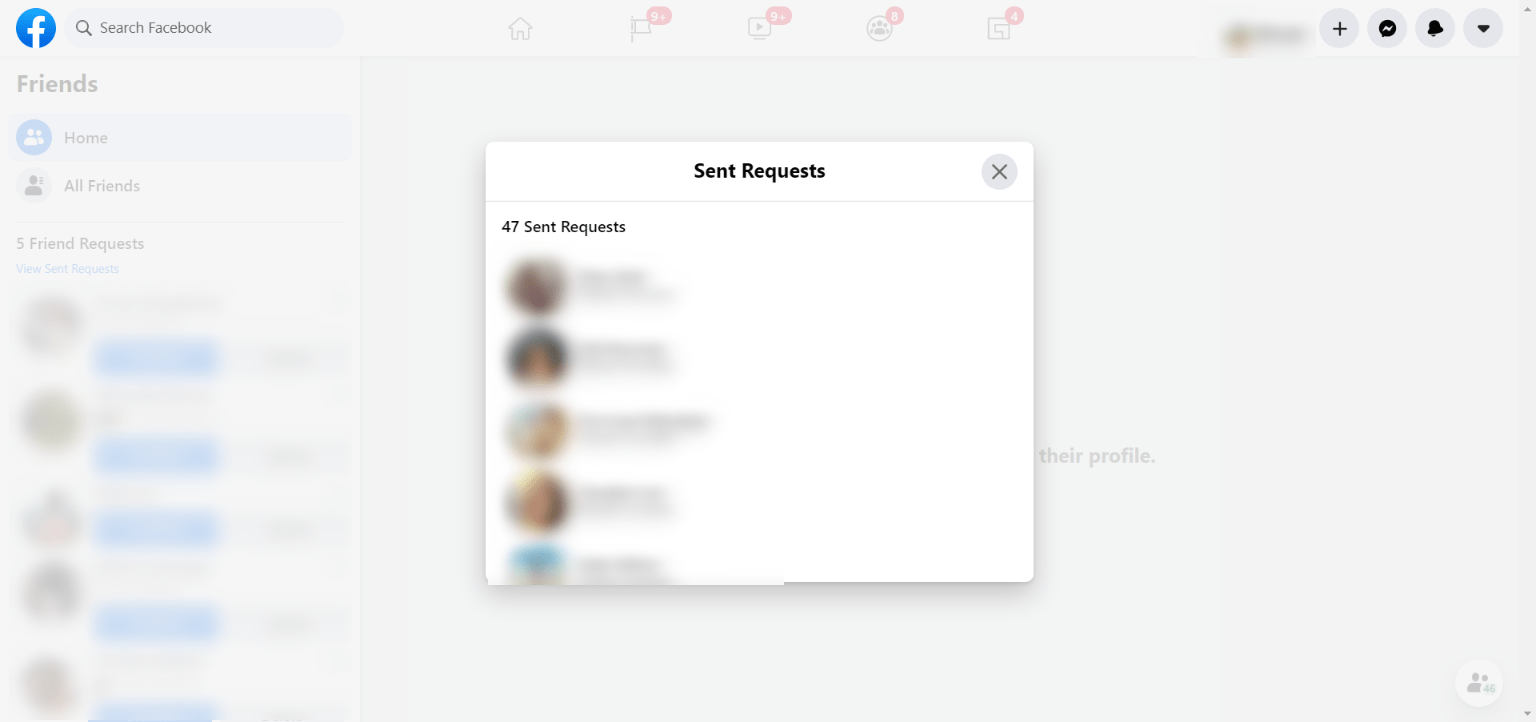 Sent Friend Requests