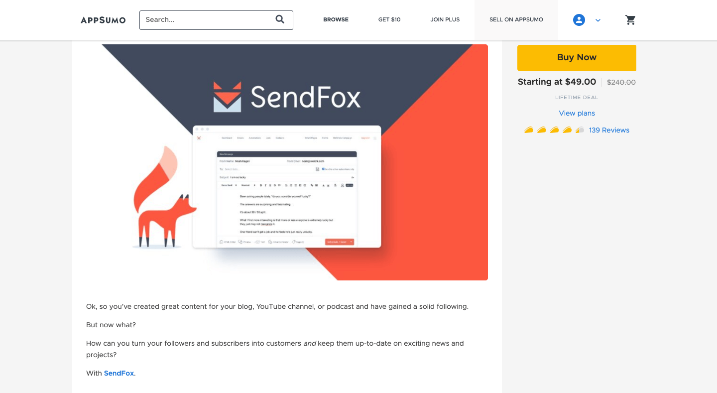 SendFox Email Marketing Tool Deal