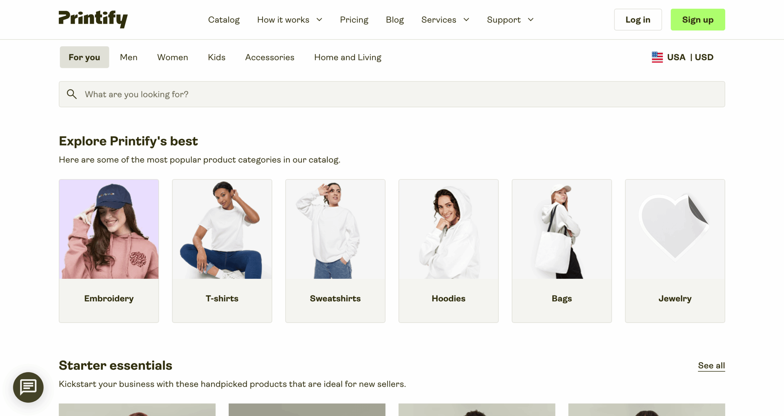 Printify product catalog for print on demand sellers
