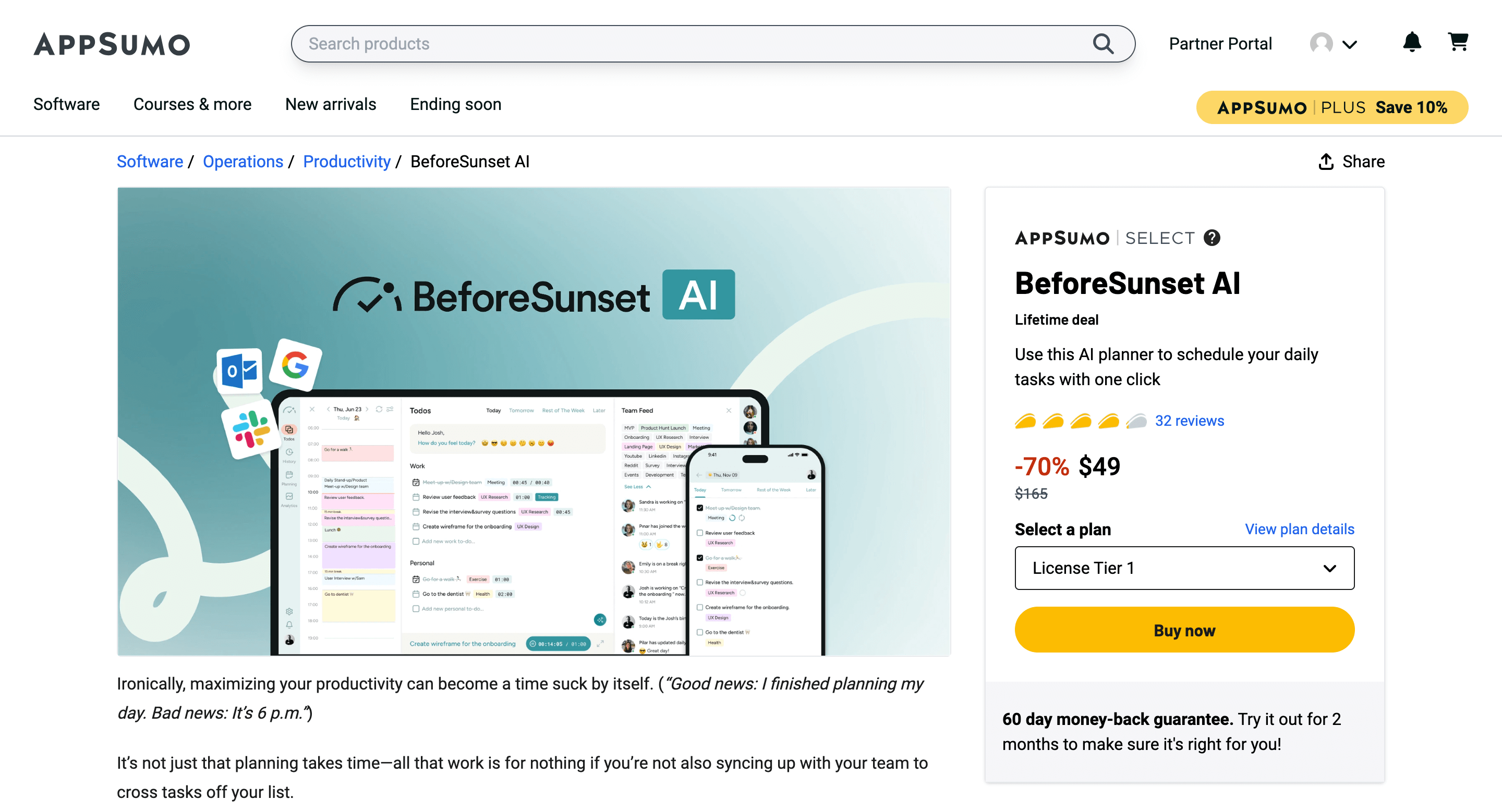 BeforeSunset AI Appsumo deal
