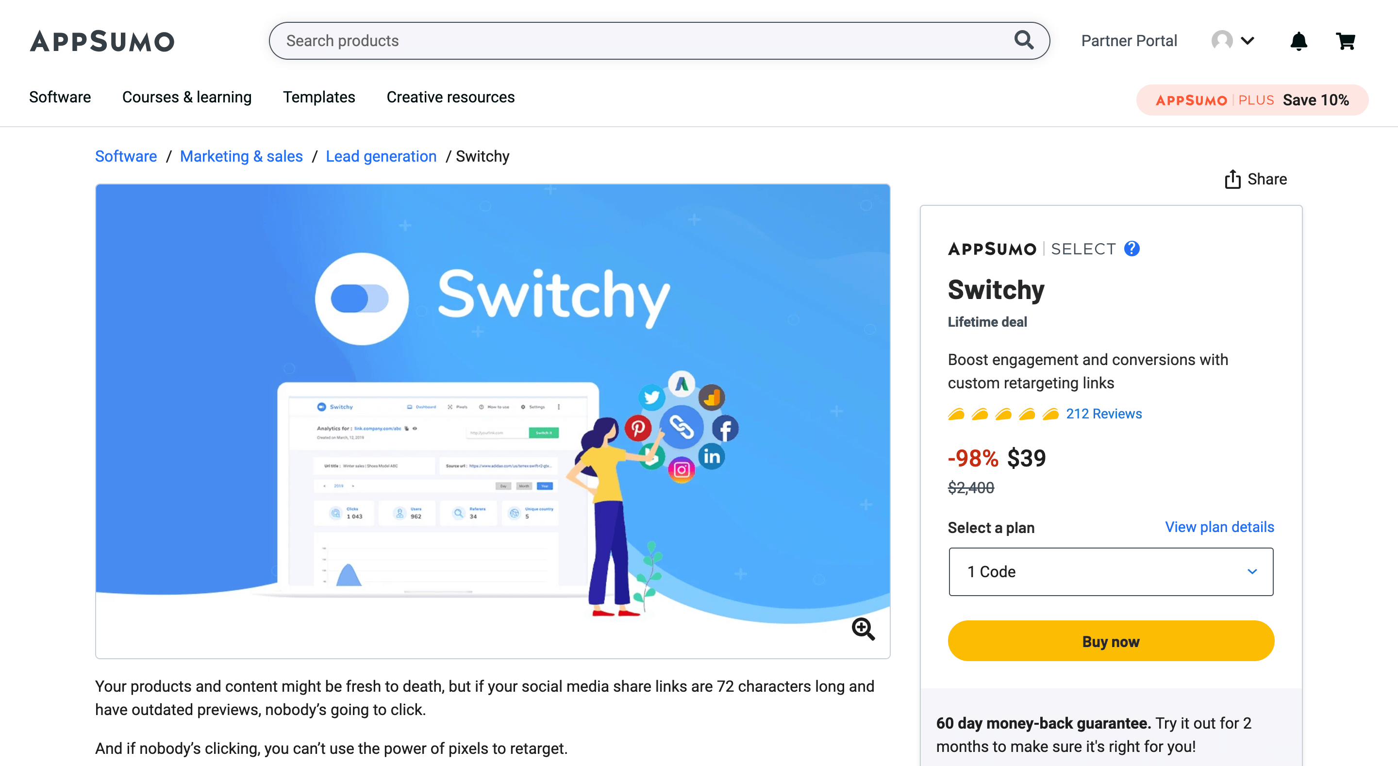 Switchy Appsumo deal