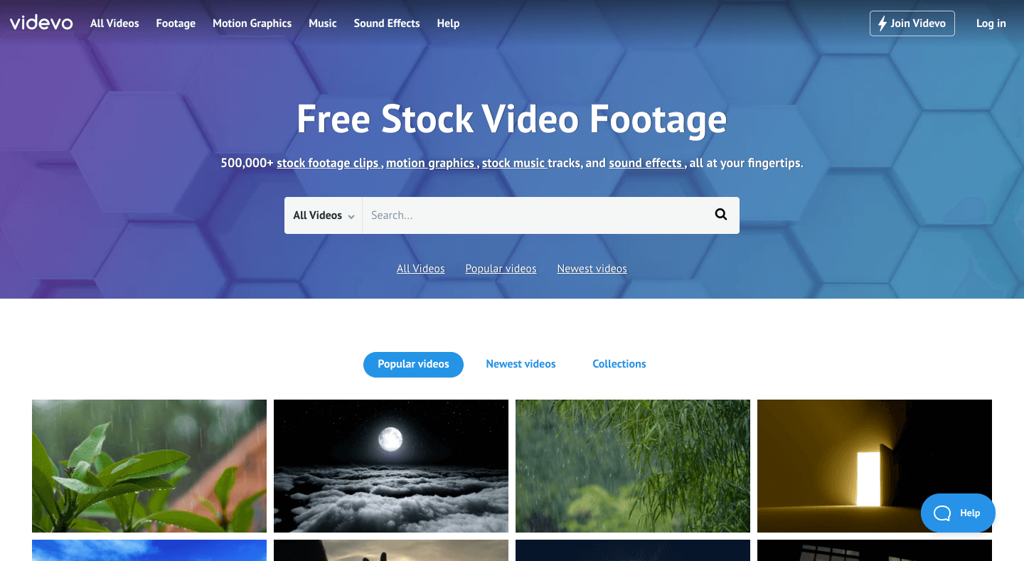 Best Stock Video Sites: Videvo