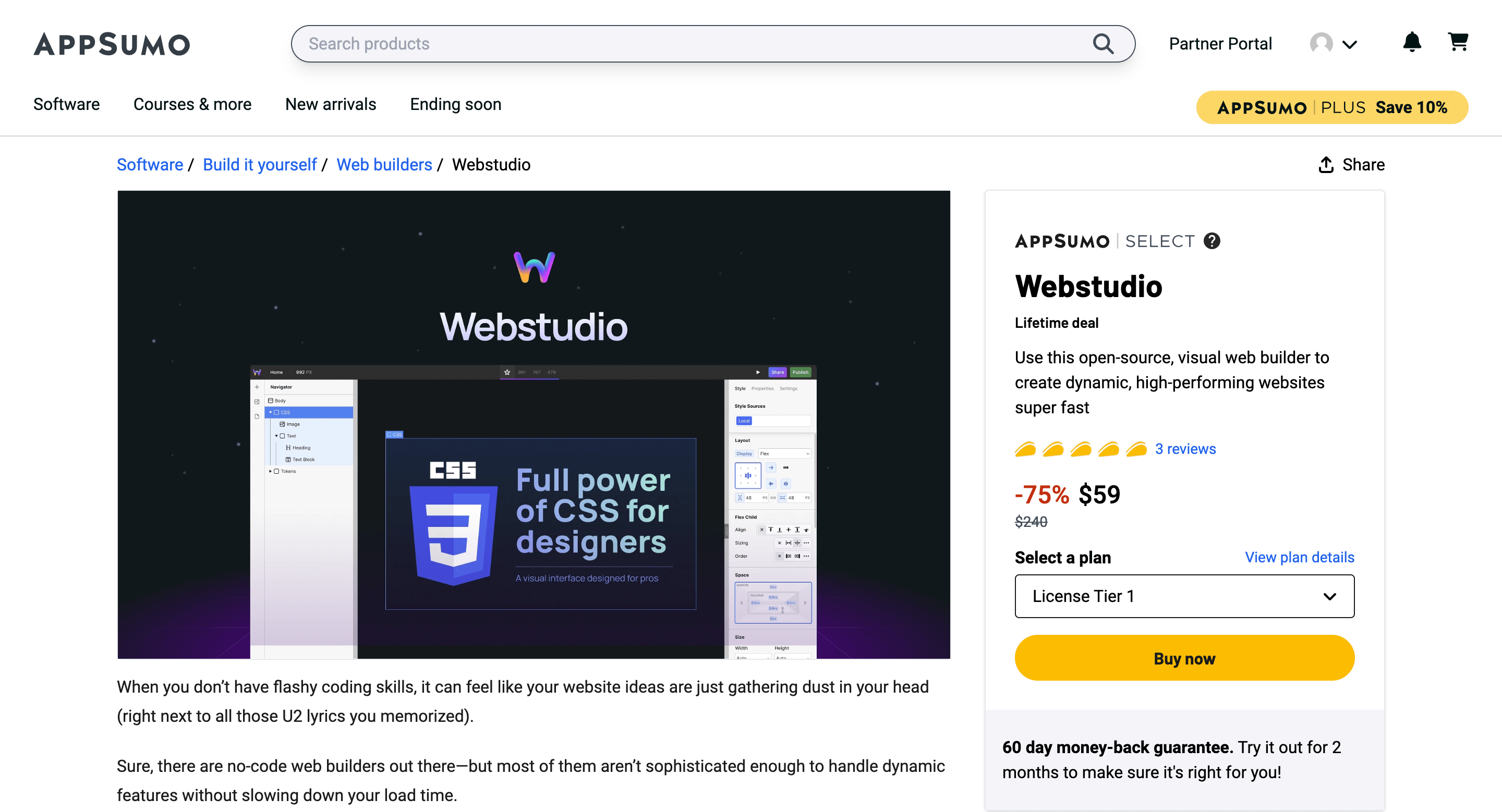 Webstudio Appsumo deal