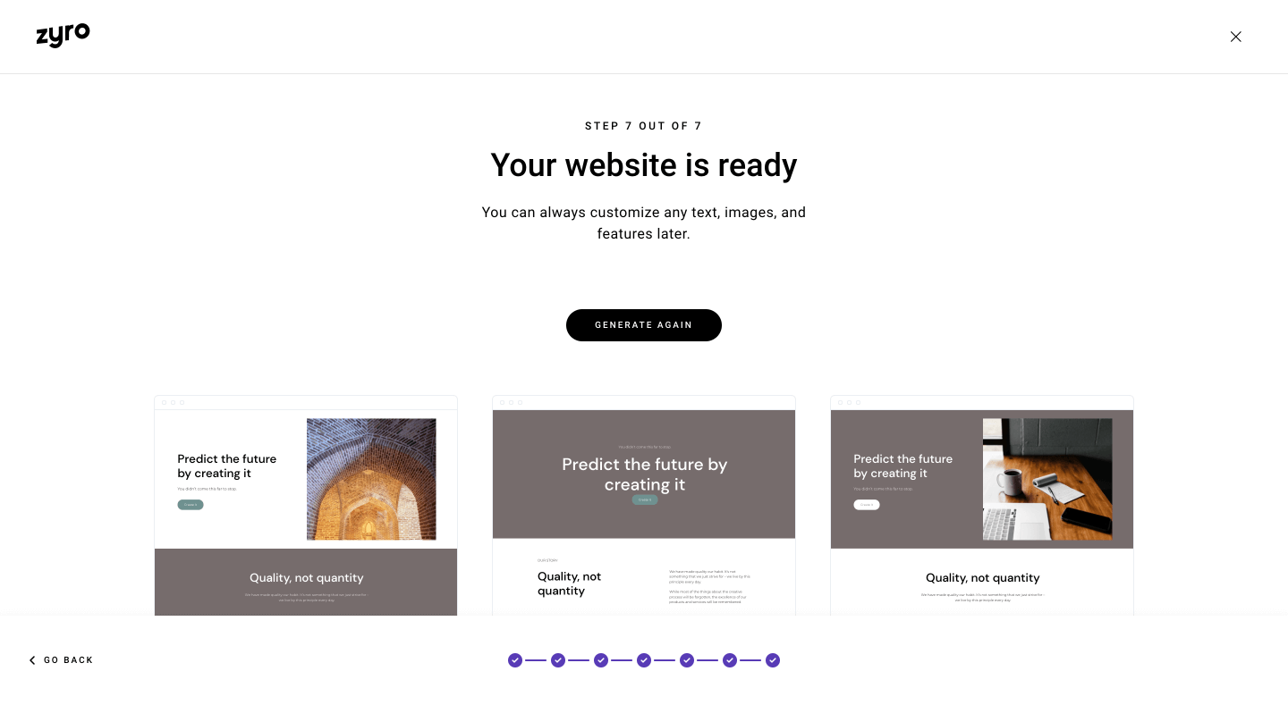 Your website is ready