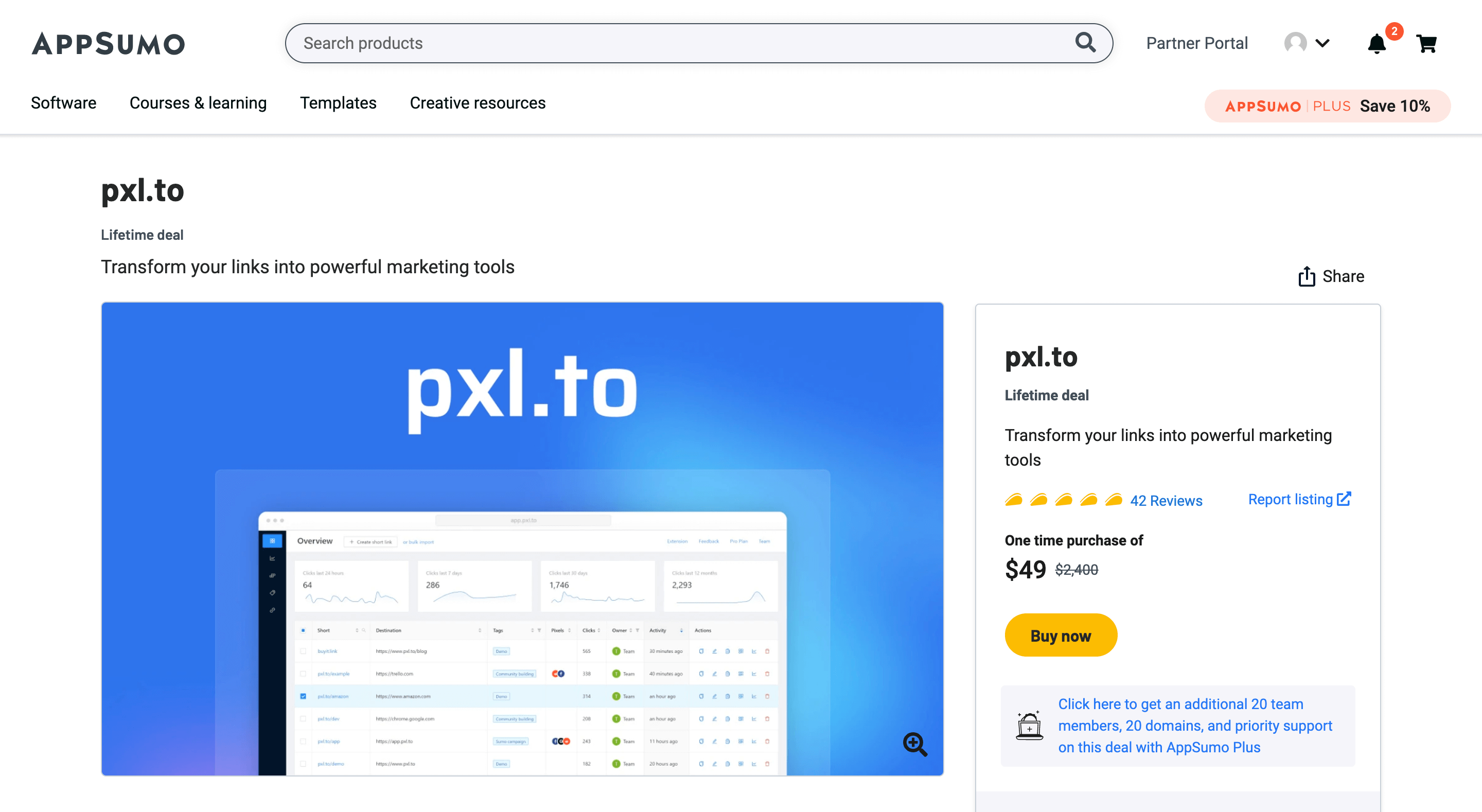 pxl.to lifetime deal