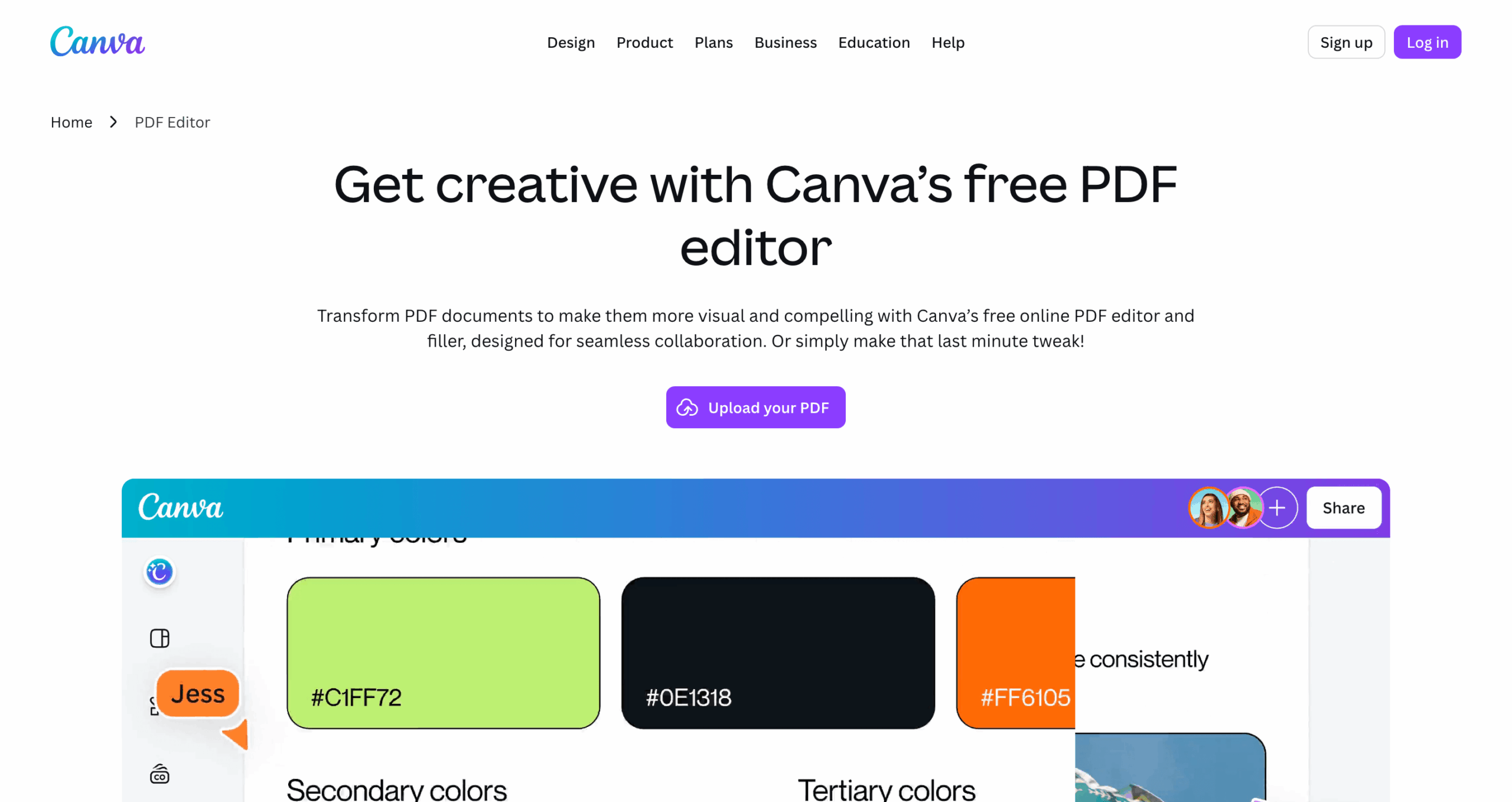 Canva PDF Editor: free tool to redesign and edit branded PDF documents online