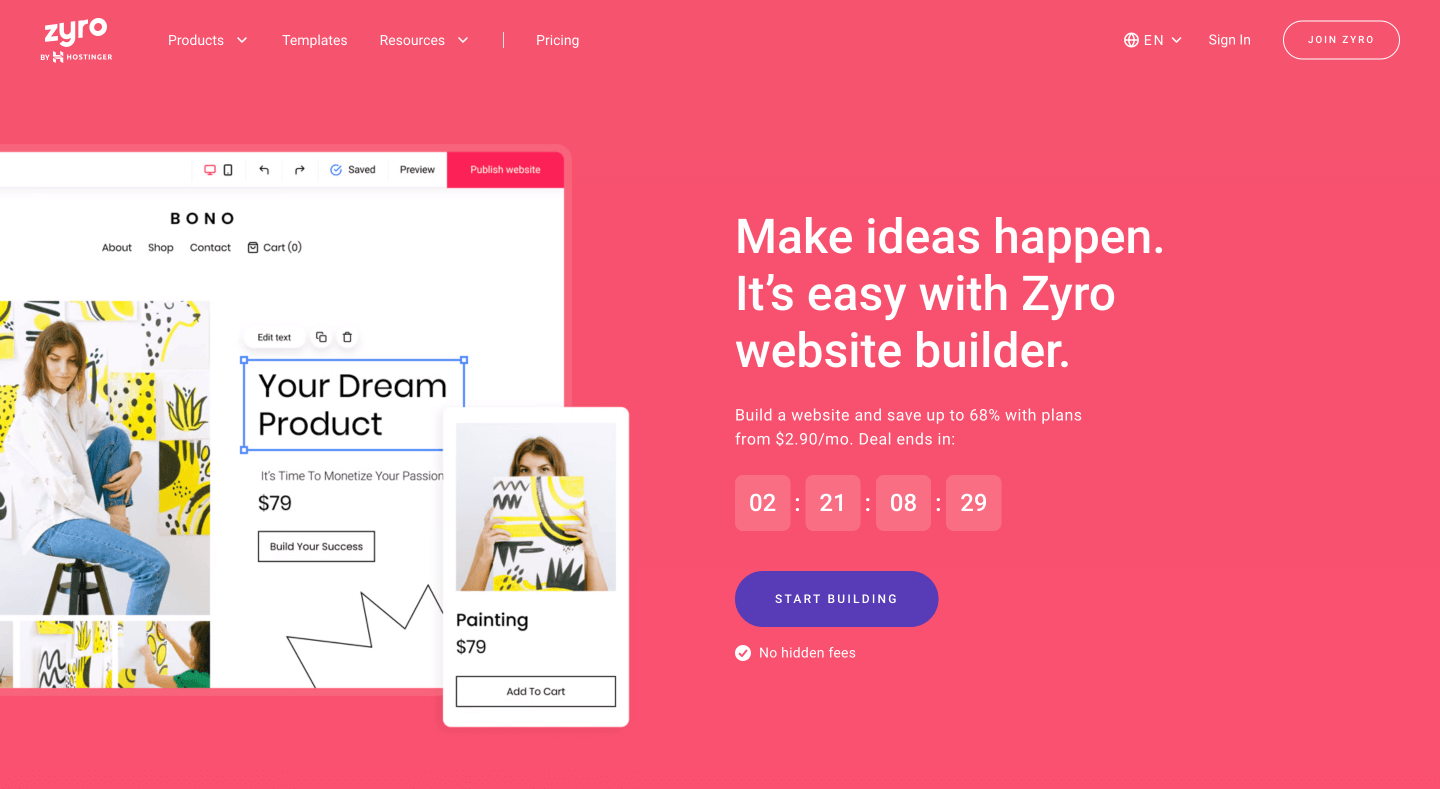 Zyro Review - Website Builder