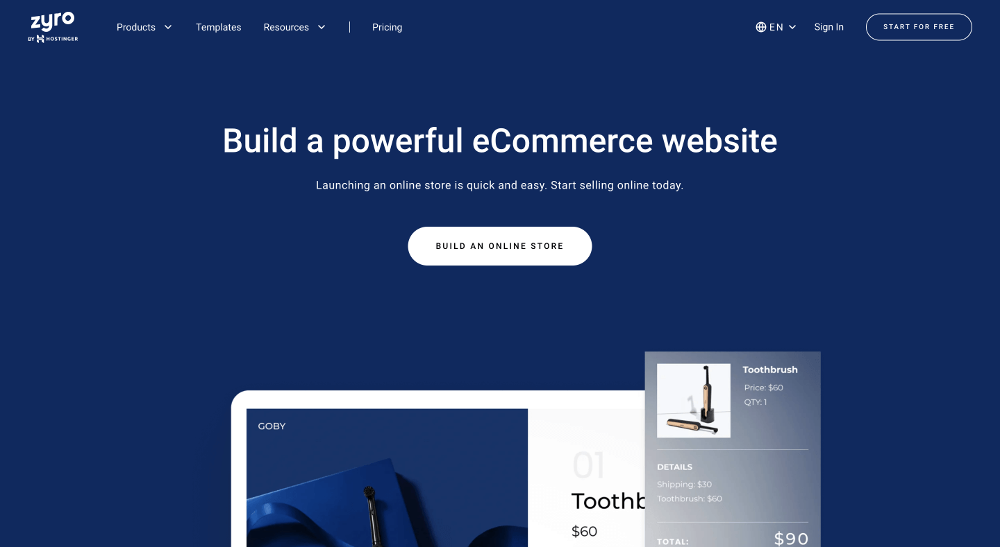 Zyro eCommerce Website Builder