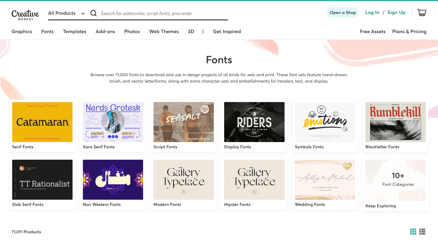Best Font Site for Designers: Creative Market Fonts