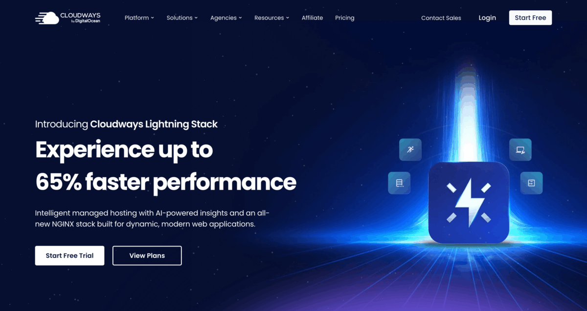 Managed Cloud Hosting - Cloudways Website Screenshot