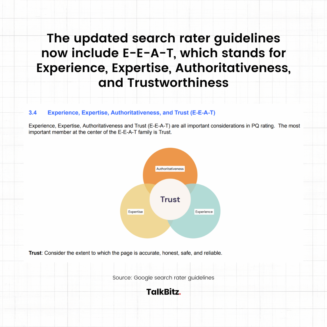 The updated search rater guidelines now include E-E-A-T