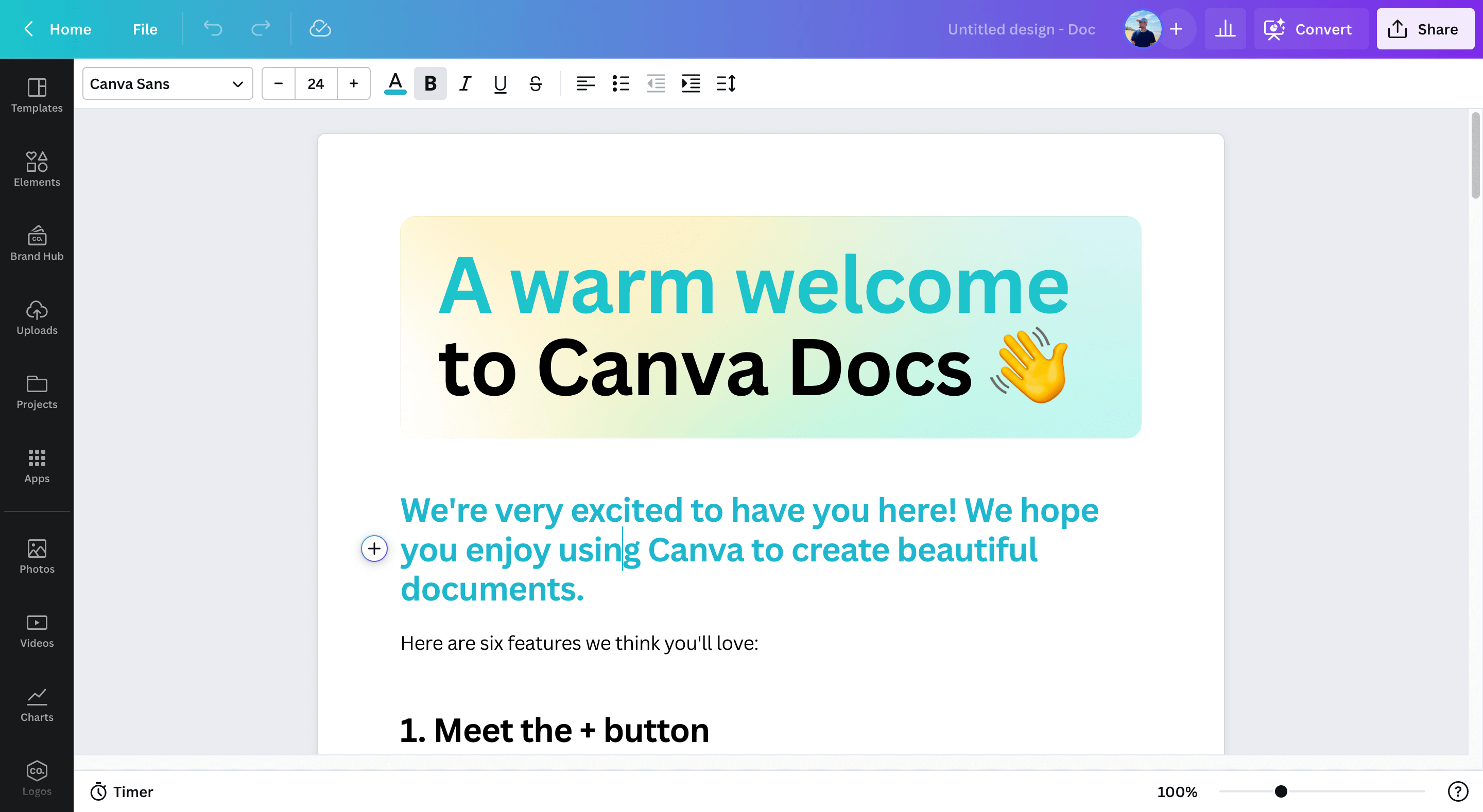 What is Canva Docs