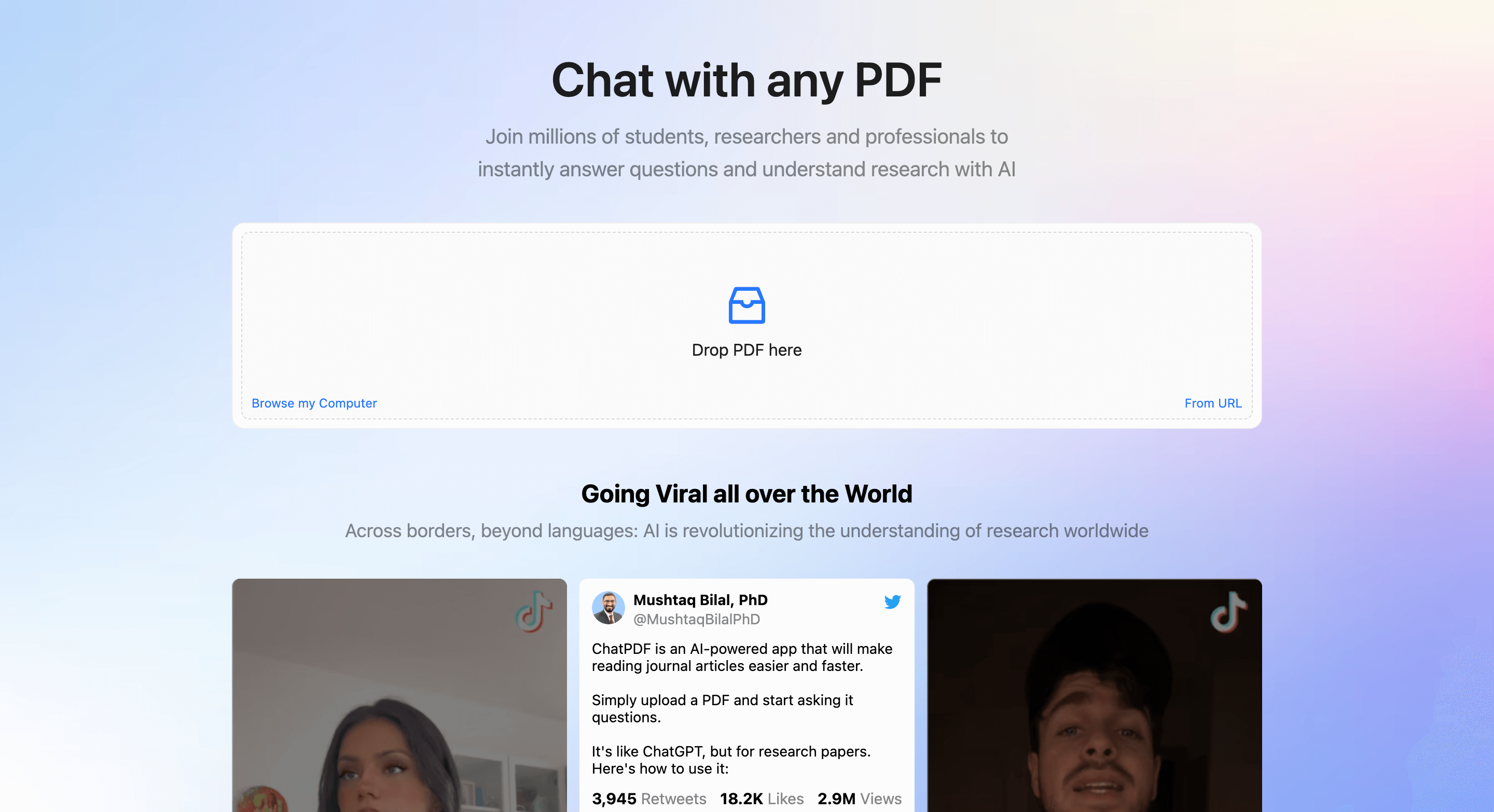 ChatPDF - Chat with any PDF