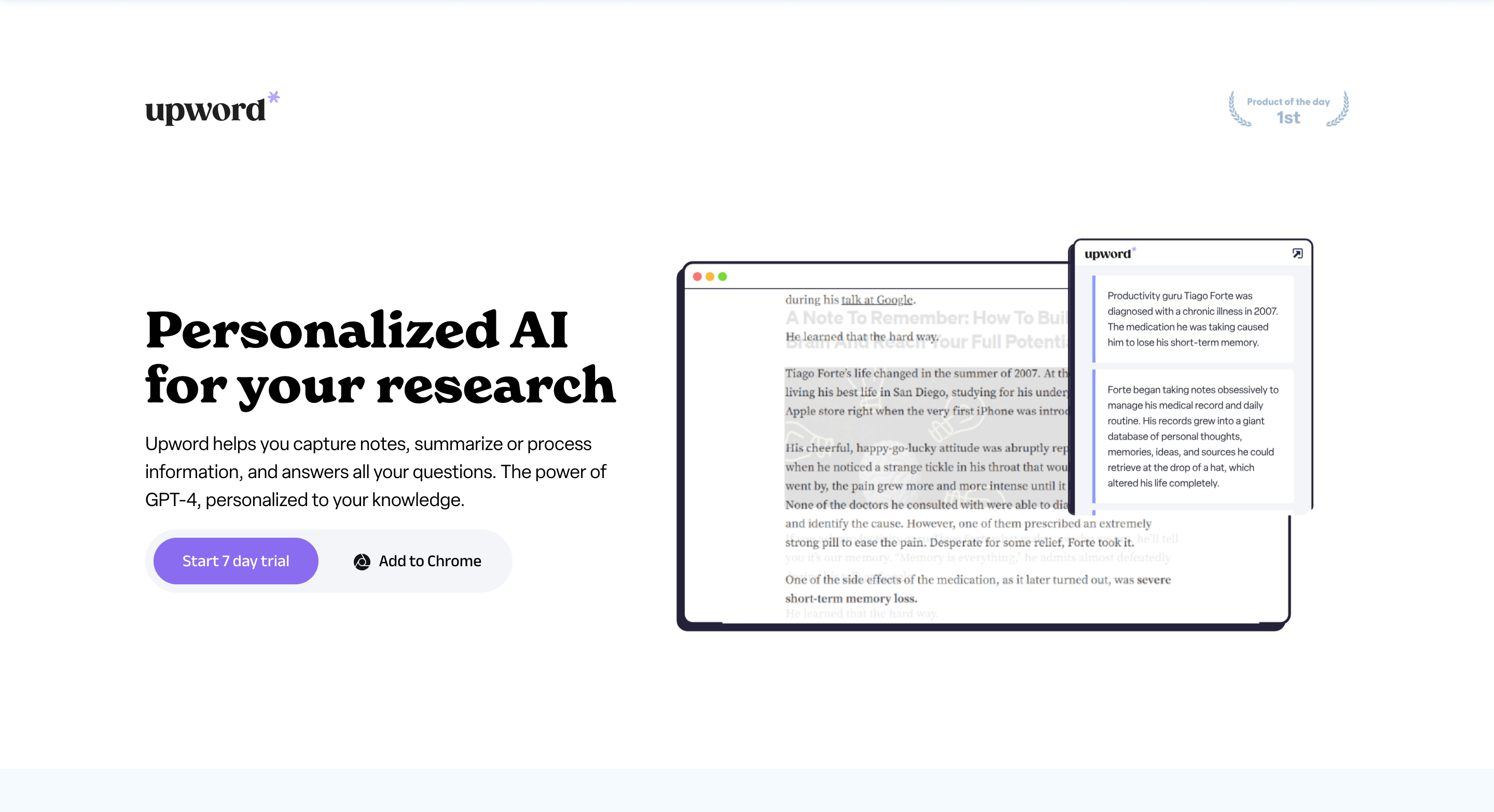 Upword: AI-powered content summarization tool