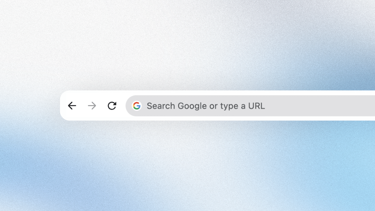 Google Chrome address bar screenshot - Search Google or Type URL